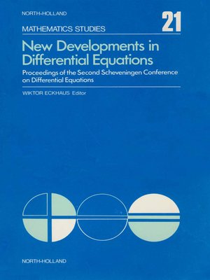 cover image of New Developments in Differential Equations